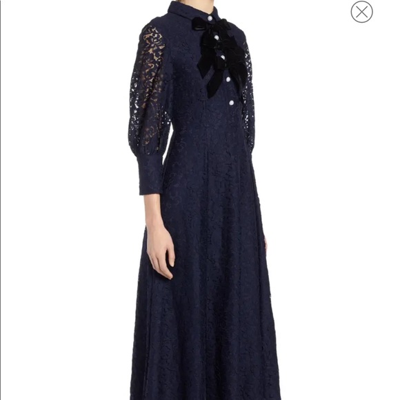 Halogen x Atlantic-Pacific Bow Lace Midi Dress - Picture 5 of 11